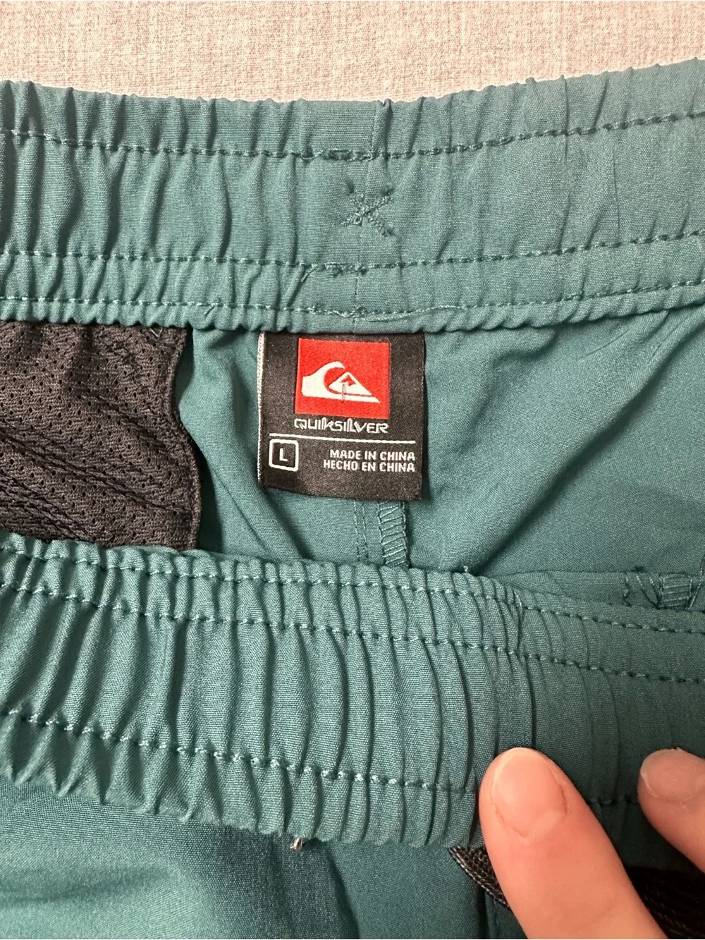 NWT Quiksilver Men's Amphibian Hybrid Shorts Teal Green Size Large Active Swim